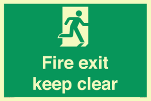 Fire exit keep clear